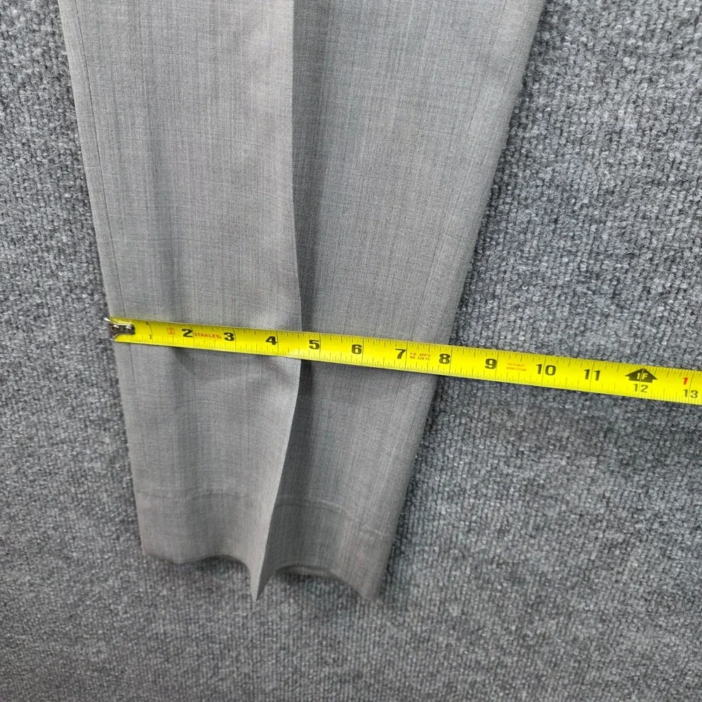 Peter Millar Mens Size 35‎ Gray 100% Wool Flat Front Dress Pants Slacks MS17B99